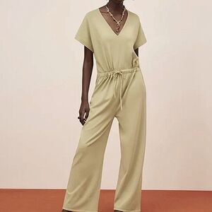 Zara Knit Wide Leg Jumpsuit Limited Edition Small